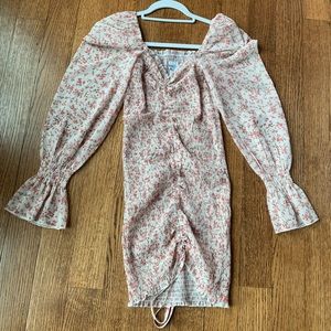 Never worn floral print bodycon long sleeve dress from princess Polly